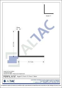 PERFIL N°97 31,7x31,7x1,6