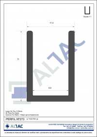 PERFIL Nº273 U 11 X 17 X 1.4