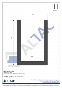 PERFIL N&ordm;273 U 11 X 17 X 1.4